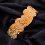 Gold- Rhodium Single Kada (Yellow-Gold & White Rhodium) BAN000104