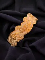 Gold- Rhodium Single Kada (Yellow-Gold & White Rhodium) BAN000104