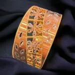 Gold- Rhodium Cuff Bracelet (Tri-color plating) (for size 2.2, 2.4, 2.6) BAN000117