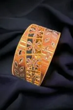 Gold- Rhodium Cuff Bracelet (Tri-color plating) (for size 2.2, 2.4, 2.6) BAN000117